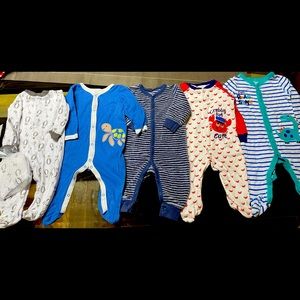 koala baby, carters and chick pea 3-6m  footies